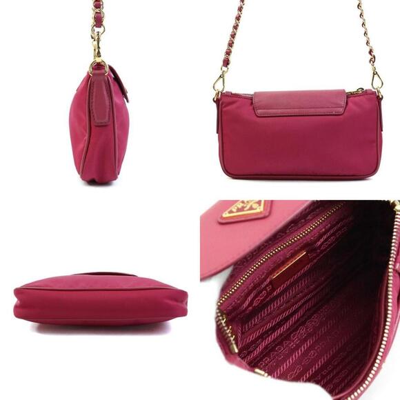 PRADA Red Leather Shoulder Bag - Picture 2 of 5